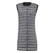 Produktbild KHJH Daunenweste,Mode Damen Graue Lange Daunenweste Ultraleichte Jacke Ärmelloser Mantel Für Den Winter Warm Outdoor Walking Casual Weste, XXL