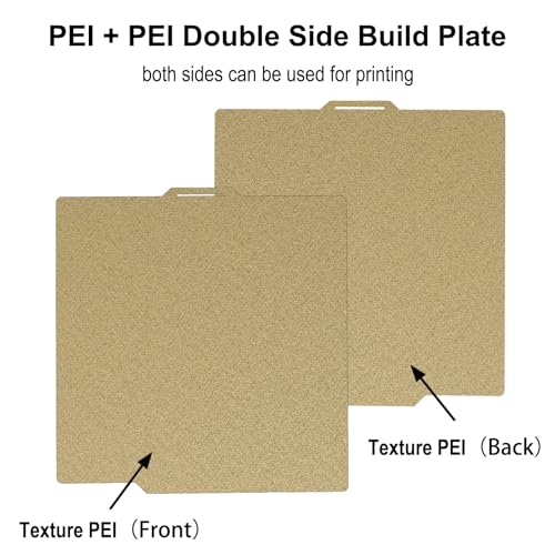 Image of 257x257mm Build Plate for Bambu Lab X2D X1C X1 X1E P1P P1S P2S A1 3D Printer, Double Side Textured PEI Good Adhesion Spring Steel Plate for Bambulab 3D Printer