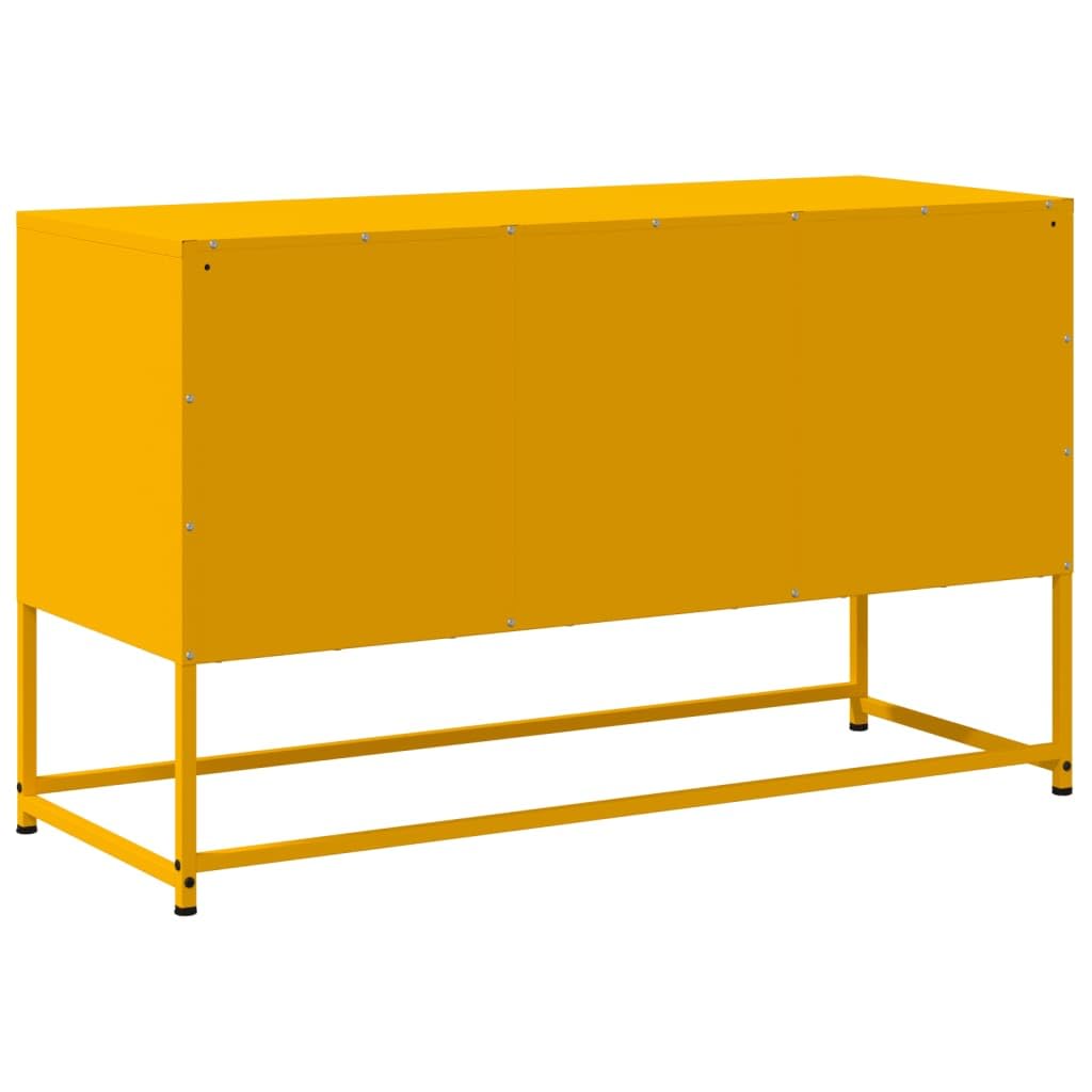 Mobile TV giallo senape, 100,5 x 39 x 60,5 cm, in acciaio
