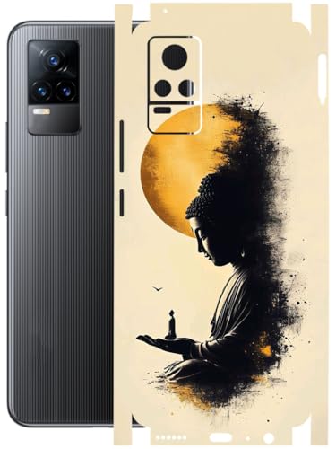 Image of AtOdds - Full Body Back Screen Guard Protector Film - Lamination Wrap Skin Sticker Compatible with VIVO Y73 | Scratchproof Matte Finish (Divine)