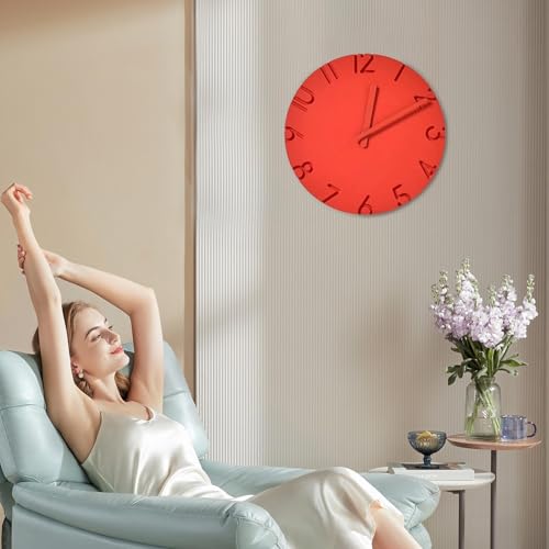 Horloge murale pour le bureau : lisibilité et texture ciment sans bruit