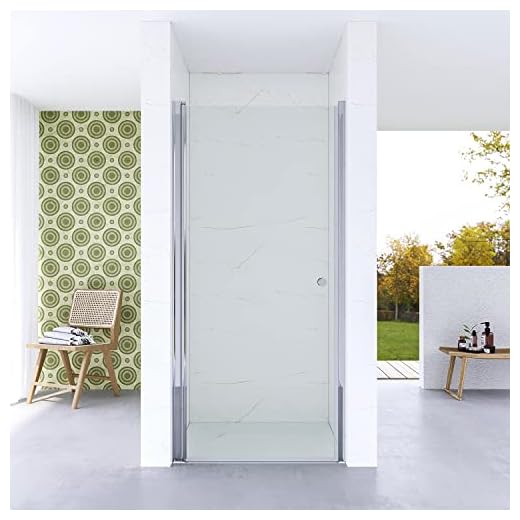 Duschtür Glas in Nische 70 cm breit Verstellbereich 70-73,5 cm Nischentür rahmenlose Pendeltür Schwingtür Drehtür barrierefreie Dusche innen und außen öffnen Ebenerdige Montage