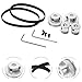 Mobestech Timing Pulley Belt Kit with Teeth Synchronous Wheels and Closed Loop Belt Wear-Resistant Pulley for CNC Machines and Industrial Automation Easy Installation with Bore