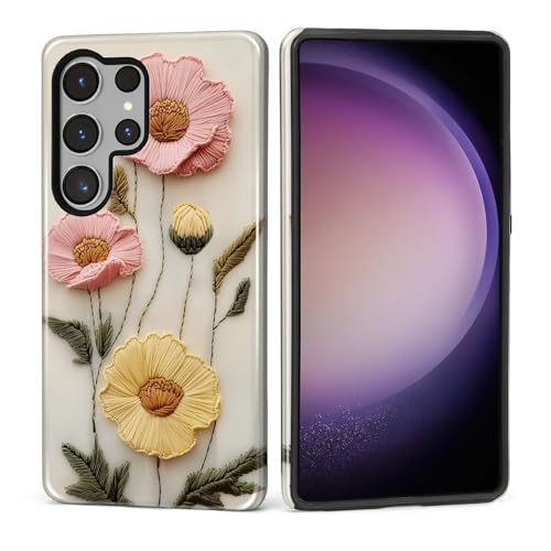 Coque Samsung S26 Ultra antichoc hybride et robuste à motif floral bohème