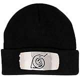 Ripple Junction Naruto Shippuden Metal Plate Adult Beanie Winter Hat Black