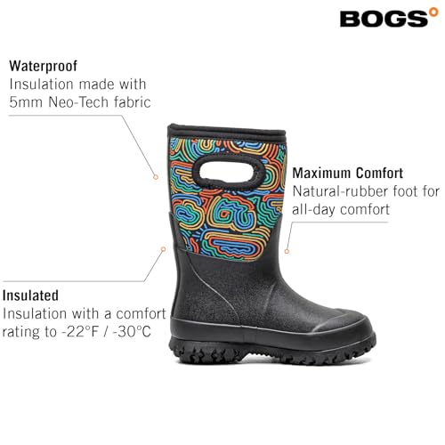 Image of BOGS Grasp Kids Waterproof Rain Boots, Insulated Winter Snow Boots