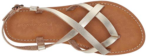 Amazon Essentials Women's Casual Strappy Sandal, Gold, 10 B US - Image 3