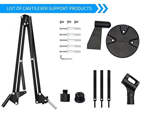 Microphone Wall Mount, Suspension Mic Stand Clip Compatible with Blue Yeti Snowball Nano X,Condenser Microphone for Live Streaming,Broadcasting,Stages,Youtube,Online Course - Image 2