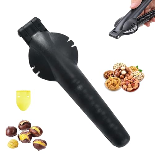 FYZSJWL Cortador de Castañas, Alicates Castañas, Inoxidable Pinza Castaña, Abridor Cascanueces de Castaña, Abridor de Castañas, Herramientas Cocina, para Castañas, Avellanas y Otros Frutos Secos (A)