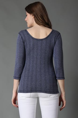 Wearslim® Women's Winter Warmer Thermal Vest 3/4 Sleeves Ultra Soft Scoop Neck Winter Inner Wear Top Johns Underwear