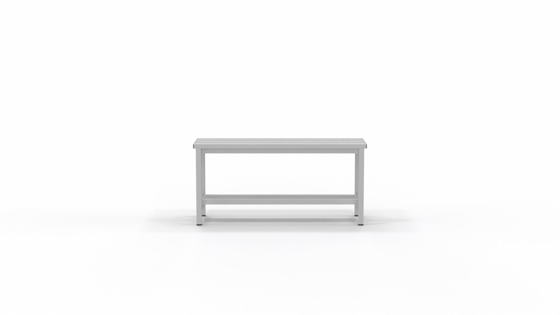 Spacio Banc métallique Norrköping style nordique pour usage professionnel ou à la maison, pour vestiaires, chambre, décoration même en extérieur. Banc pour personnes en acier blanc (1 mètre)