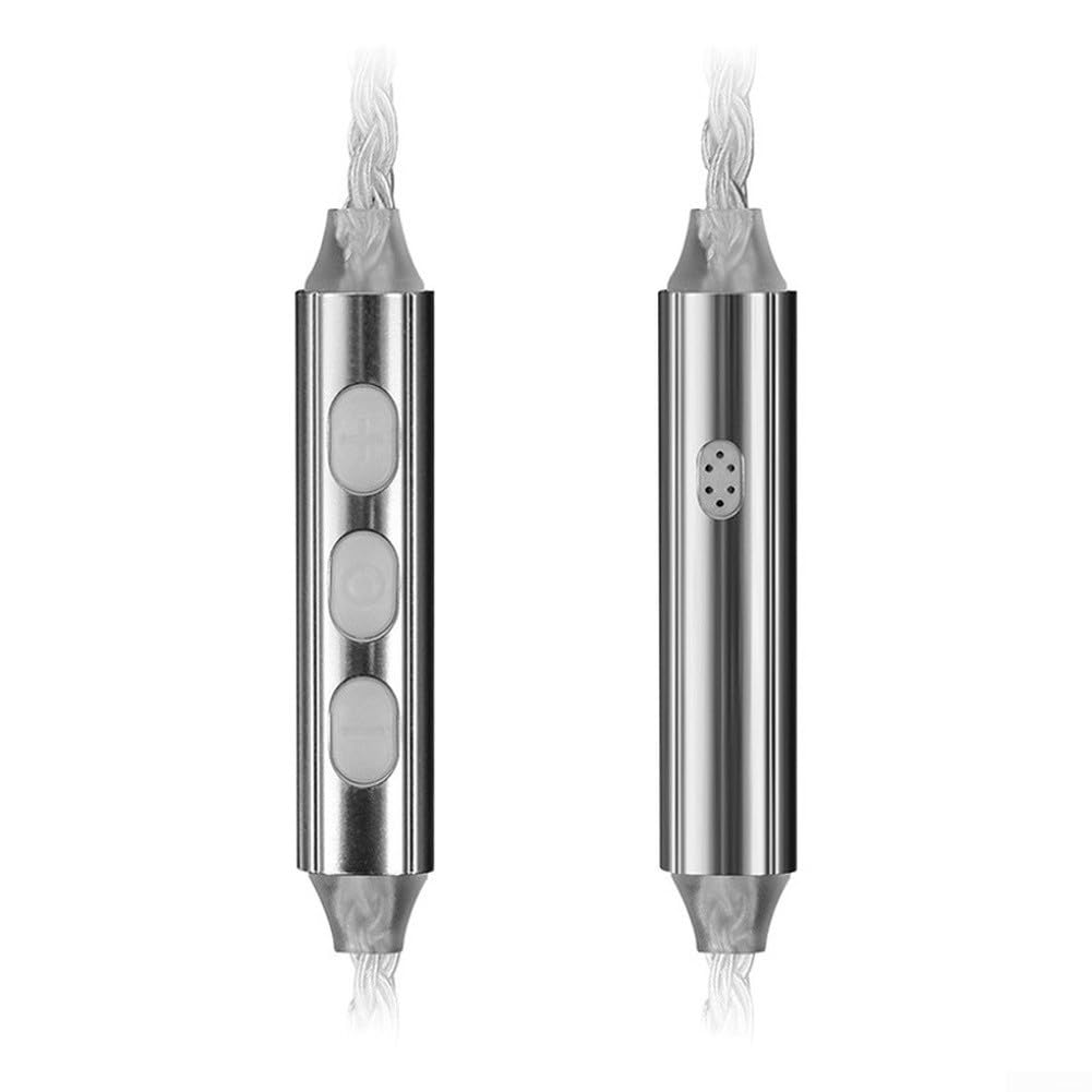 MMCX 0,78 mm IEM-Upgrade-Kabel, versilbertes Kupfer, USB-C-HiFi-Audiokabel mit Mikrofon, Inline-Steuerung für SE215 SE535 Kopfhörer (0,78 Typ-C)
