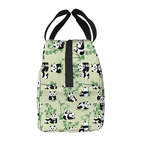 Majoug Pandas Portable Lunch Bag Woman Waterproof Tote Shoulder Bags Small Handbags Purses Lunch Box,Shopping Office/Picnic/Travel/Camping #TOP2