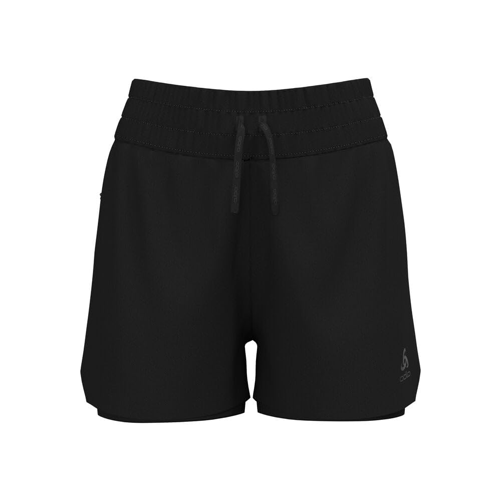 Odlo Damen Zeroweight 3In 2In1 Short Laufbekleidung Laufshorts Black - Schwarz M