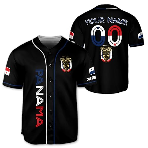 Personalized Panama Baseball Jersey Men, Panama Jersey Men, Panama Soccer Jersey, Panama Jersey Baseball miniatura 1