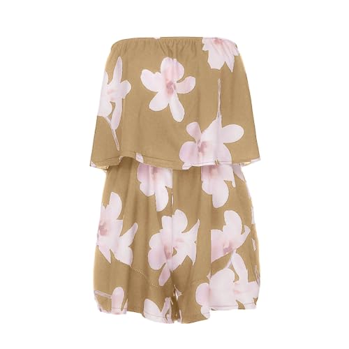 Mono corto verano mujer enterizo bandeau de playa con bolsillos 2