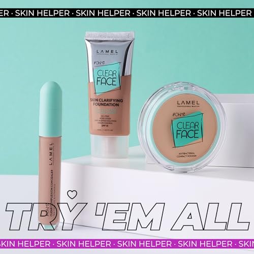 Image of Lamel Oh My Clear Face Powder 406- Soft Honey | evens out the skin instantly |contains salicylic acid |controls the sebum production | 6gm