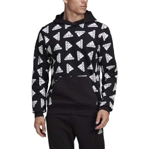 Adidas sweat à capuche motif imprimé intégral en polaire douce pour homme