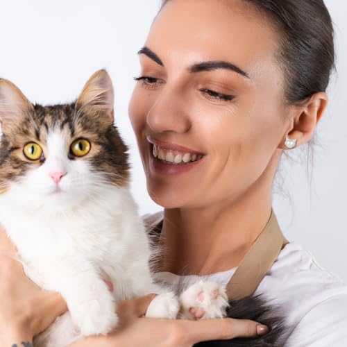 925 Sterling Silver Freshwater Pearl Cat Stud Earrings for Women, Cat CZ Studs Hypoallergenic Jewelry Gift4