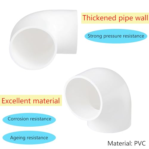 WERQA 3-Way PVC Elbow Fittings – 90 Degree, Corrosion-Resistant, 2-Pack – For Furniture, Garden Irrigation, Plumbing – Sizes 20-50mm