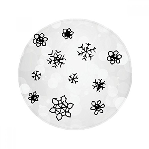 Tapis de porte flocon de neige multicolore idée cadeau déco ronde