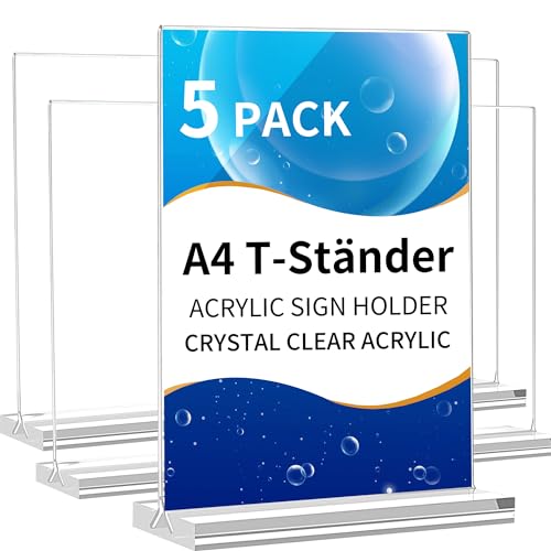 A4 Aufsteller 3er Set - Plexiglas Tischständer Für Prospekte