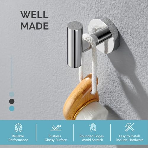 Image of Angle Simple Bathroom Towel Hook Polished Chrome, Hand Towel Holder