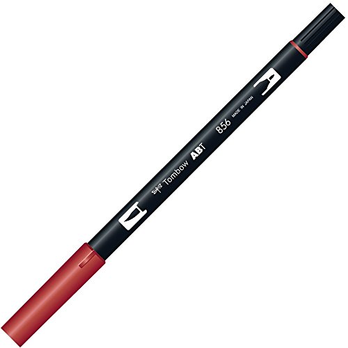トンボ鉛筆 筆ペン デュアルブラッシュペン AB-T チャイニーズレッド 6本 AB-T856-6P