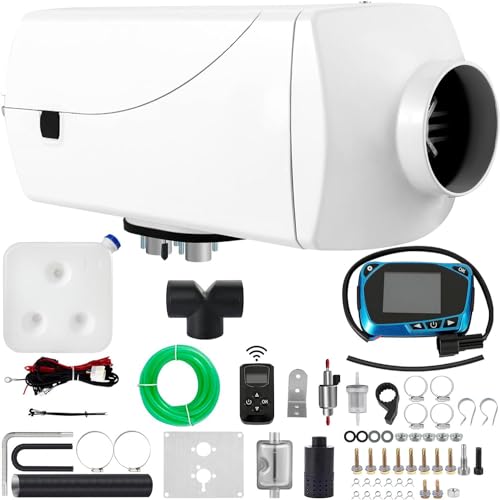 YOPOIY 24V 5kW Calentador De Aire Diesel con Interruptor LCD De Control, CalefaccióN Estacionaria Calentador De Estacionamiento para Camiones Barcos Coches Remolques Autocaravanas-5KW-24V