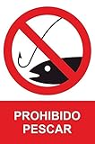 MovilCom® - Señal PROHIBIDO PESCAR PVC 0,7mm 300X400mm Señal prohibición (ref.RD41067)