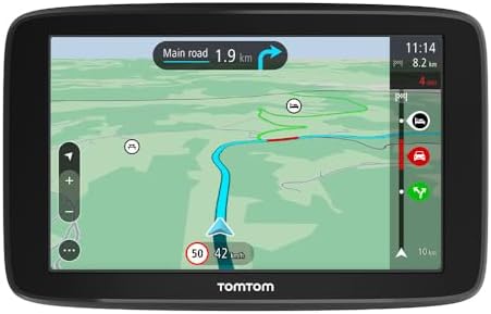 Tomtom Car Sat Nav GO Classic, 6 Inch, with Traffic Congestion and Speed Cam Alert Trial Thanks to Tomtom Traffic, EU Maps, Updates via WiFi, Integrated Reversible Mount