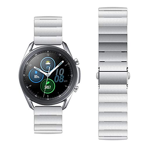 Kartice Bands Compatible With Samsung Galaxy Watch 3 45Mm Bands, 22Mm Solid Stainless Steel Metal Replacement Strap For Galaxy Watch 46Mm Sm-R800 (Silver) #TOP2