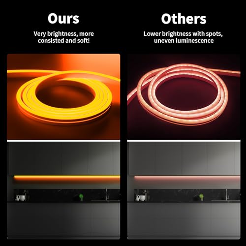 iNextStation Orange LED Strip Light, 5M Neon Rope Lights with Plug - Image 4