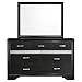 Coaster Home Furnishings Miranda Contemporary 63-inch 9-Drawer Bedroom Dresser with Mirror Bedroom Clothing Storage Cabinet Wide Chest of Drawers Organizer Unit Black 206363M