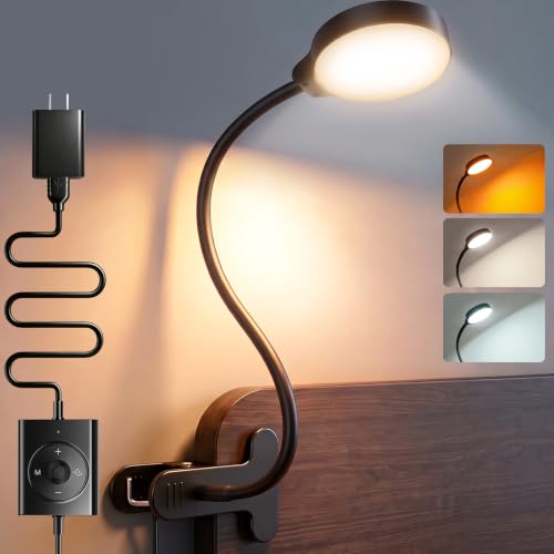 Glocusent 5W Clip-On Reading Light w/ 3-Modes and 5 Brightness 9.99 + Free Shipping w/ Prime or on 35+ + 52% Off Code WQUP5CB0 - image 1