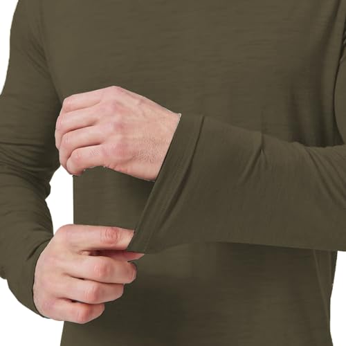 Men’s Merino Wool Base Layer Shirt – Long Sleeve Thermal Hiking Ski Outdoor Quick-Dry Warm Top4