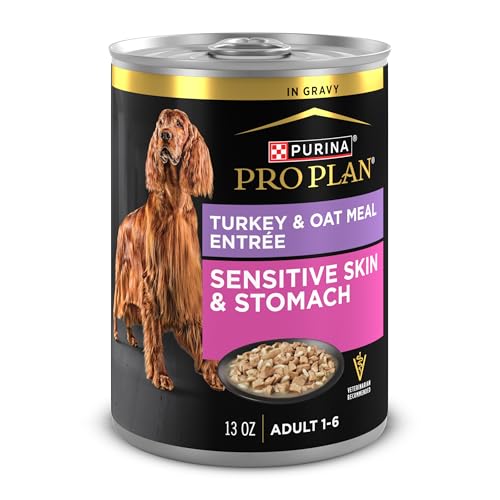 Purina Pro Plan Sensitive Skin and Stomach Turkey and Oat Meal Entree in Gravy Dog Food - 13 oz. Can