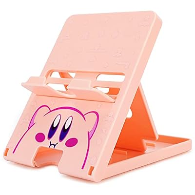 Tscope Cute Switch Stand, Compact Foldable Multi-Angle Adjustable Playstand Bracket, Portable Desktop Holder for Nintendo Switch/Switch 2 / Lite/OLED (Pink)