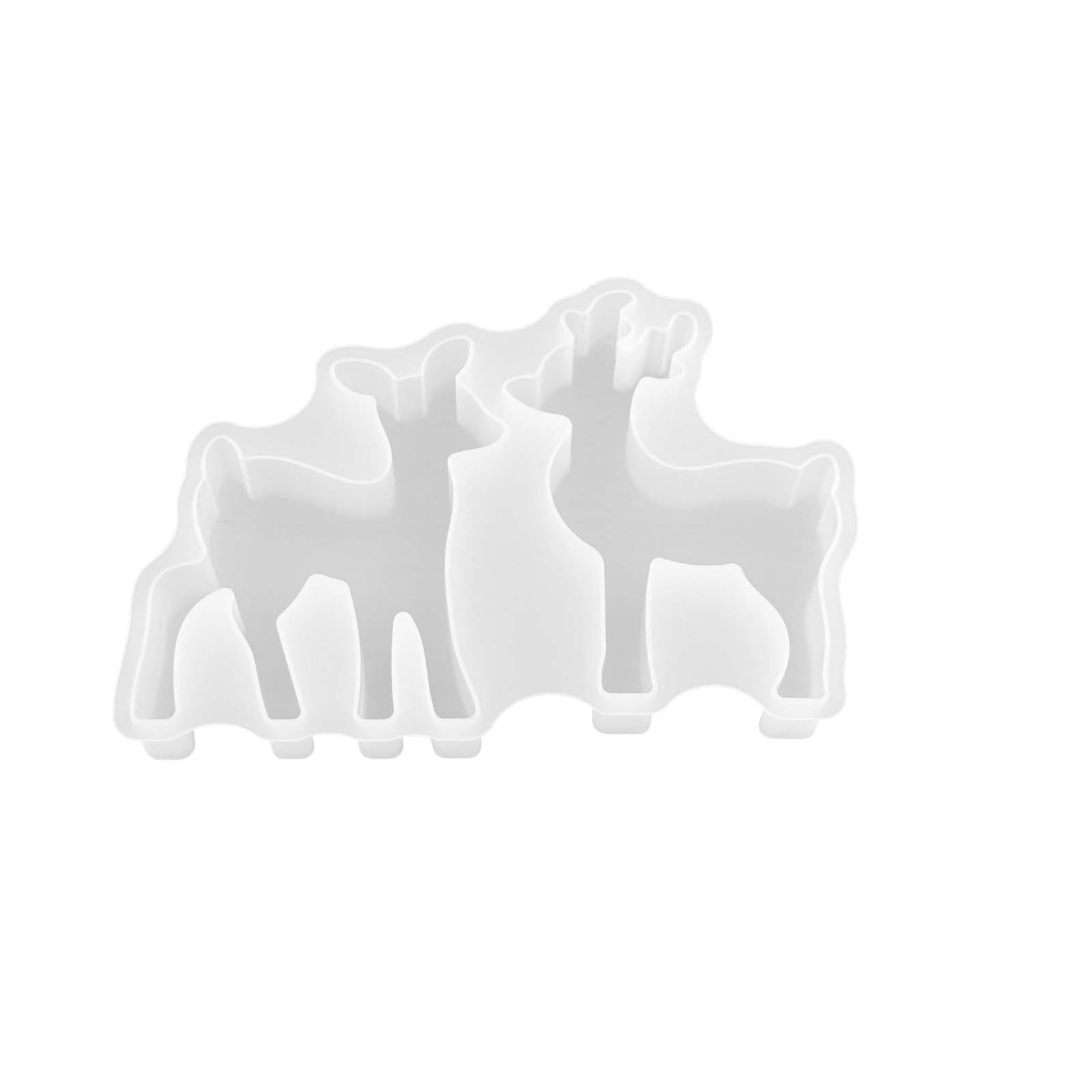 ZEPFJHE Christmas Deer Silicone Winter Letter Silicone for Soap Holiday Decoration Winter Making Set