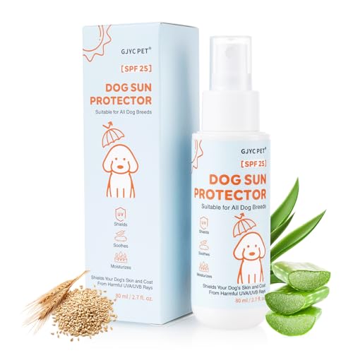 SPF 25 Dog Sunscreen Spray – Oil-Based UV Defense for Dogs – Water-Resistant, Sweat-Proof Sun Protection for Outdoor Adventures – No Added Fragrance, 2.7 fl. oz