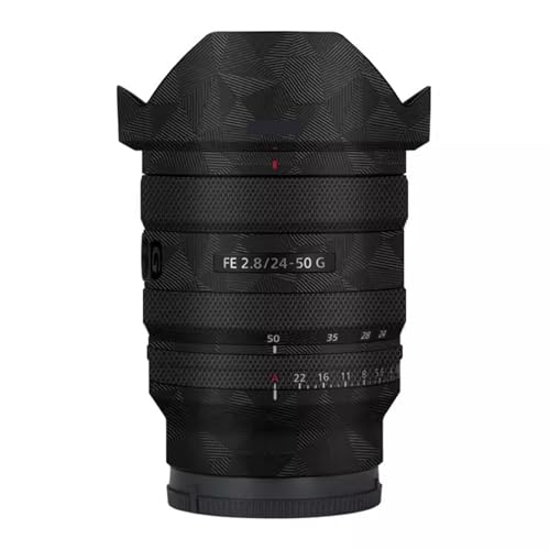 Skin Sony FE 24-50 mm F2.8 G protection triangle noir en voyage