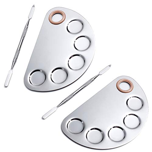 Your Choice Plastic Transparent Makeup Palette Spatula Pro Professional Clear Lightweight Makeup Artist Tools Cosmetic Pigment Foundation Shades Blending Palette Makeup Kit (150x100MM)