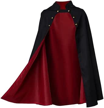 MyheroCos Wirt Mantle Cosplay Costume Men's Vampire Cape Costume Red Black Cloak