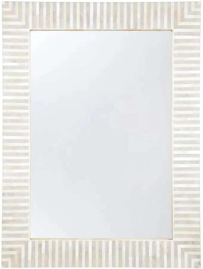 Rectangular HD Wall Mount Mirror for Bathroom Living Room Office Toilet Wash Basin and Decor(36x24 inch,Light Beige)