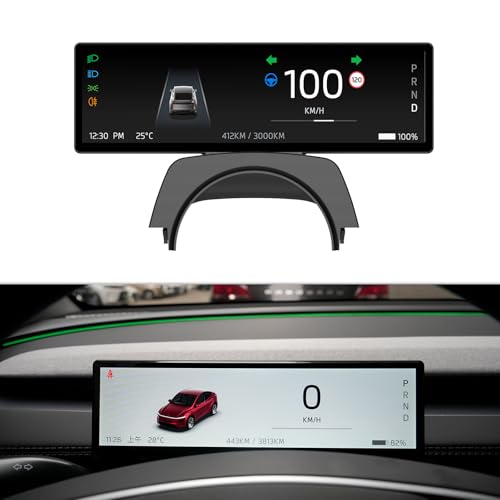 Image of Head Up Display for 2025.09+Model 3 Highland, Tesla Model Y Juniper 2025,Juniper Accessories 2026 Bluetooth WiFi USB Navigation Power Speed IPS HD Touchscreen