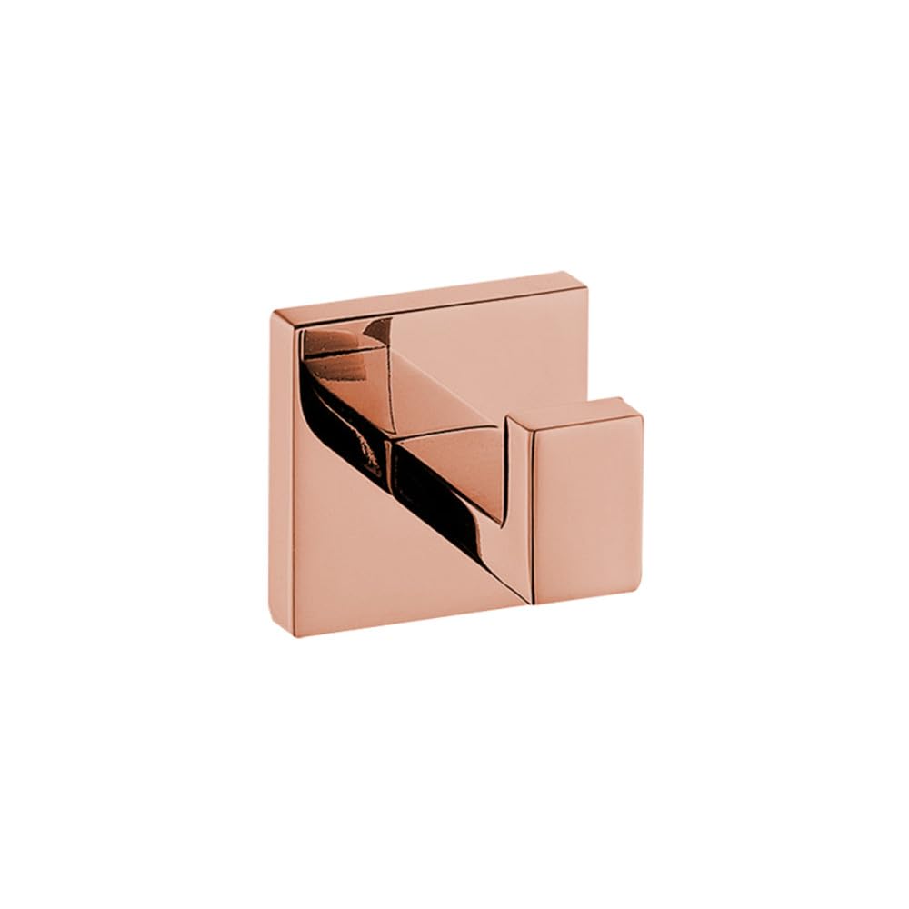 Accesorios de Hardware de baño de Oro Rosa Pulido Barra de Toalla de toallero de baño, Gancho de 1 Pieza, A