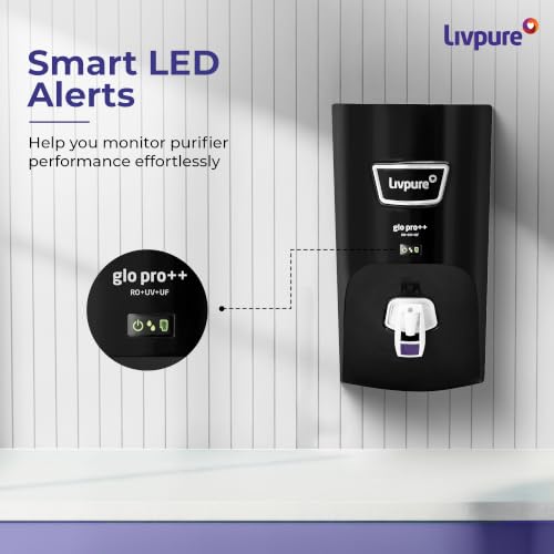 Livpure GLO PRO++ RO+UV+UF | Water Purifier for Home - 7 L Storage | Free Standard Installation | Suitable for Borewell, Tanker, Municipal Water | Black - Image 6