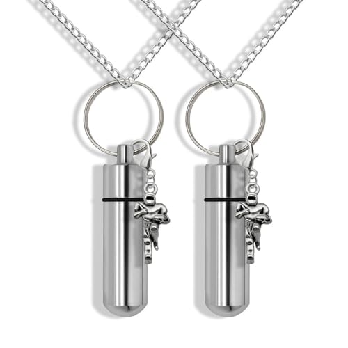 Rugby Player Cremation Necklace with Cylinder Vial