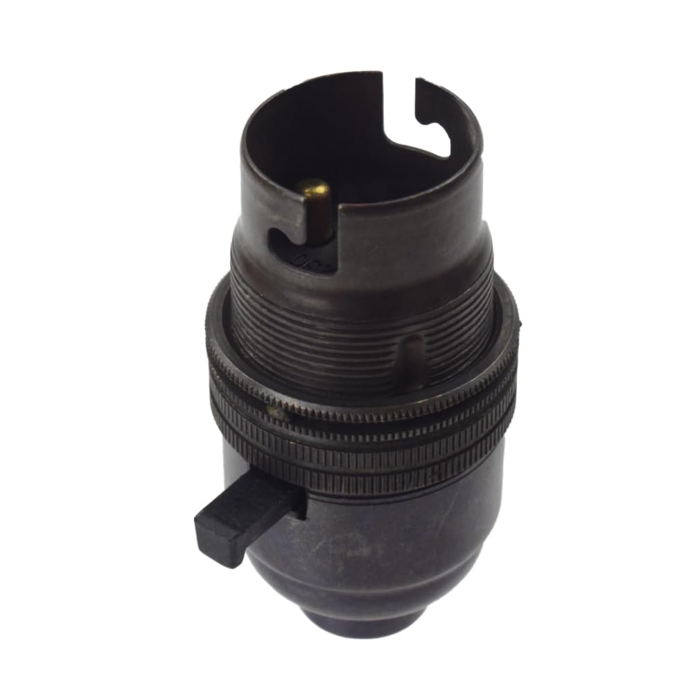 Lampspares Bronze Lamp Holder | Bc | B22 | Bayonet Cap Lamp Holder Switched Made In The Uk (Bronze)