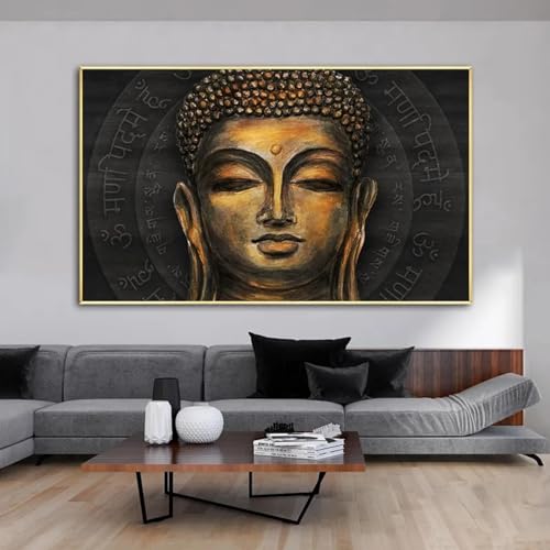 Décoration d'intérieur moderne Bouddha affiche vintage sur toile KEBIA